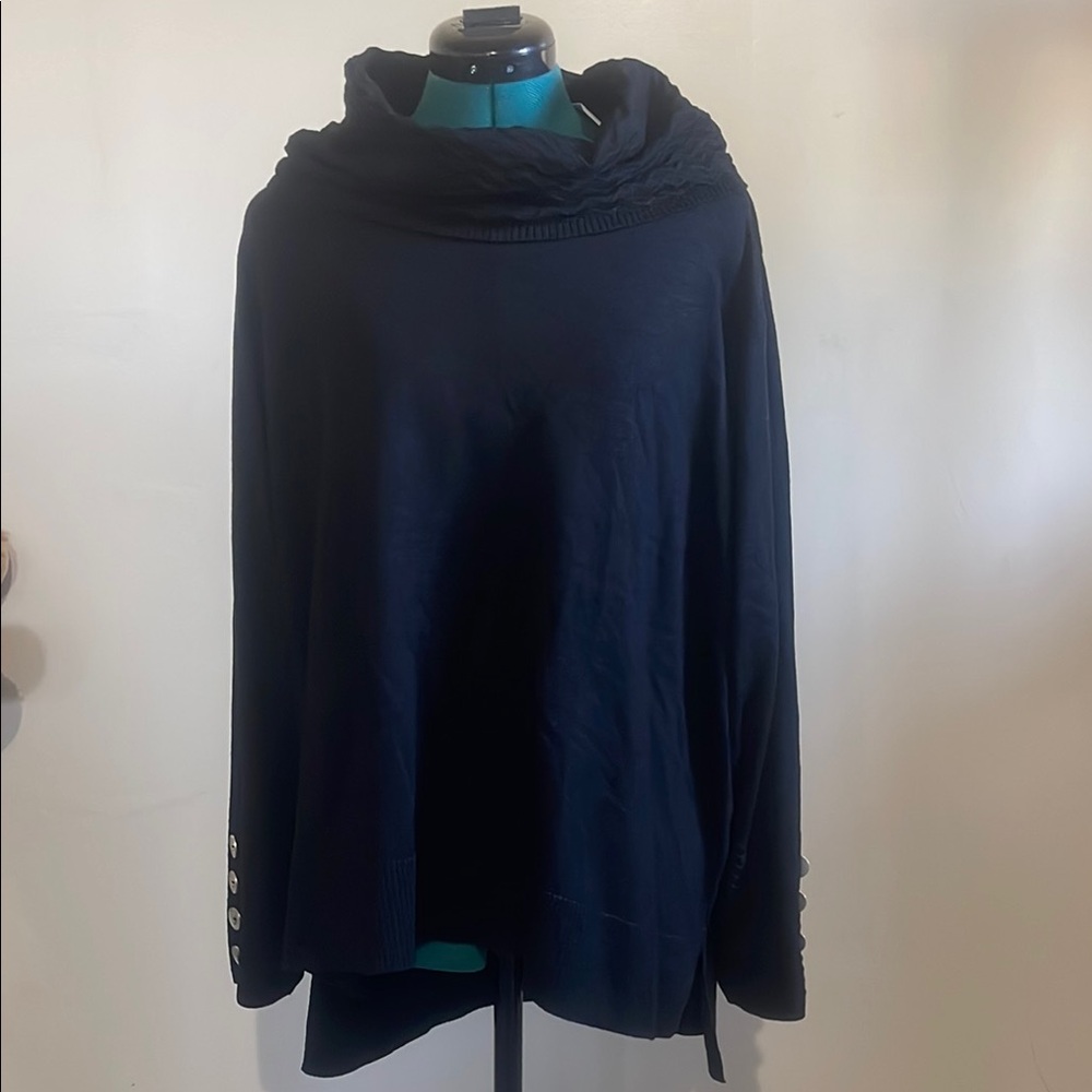 Melissa Paige Black Cowl Neck Sweater